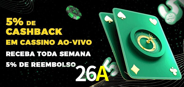Promoções do cassino ao Vivo 26A